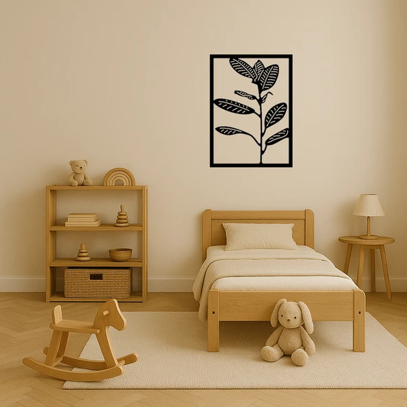 Yaprak Desenli İç Mekan Dekoratif Tablo - Resim 3