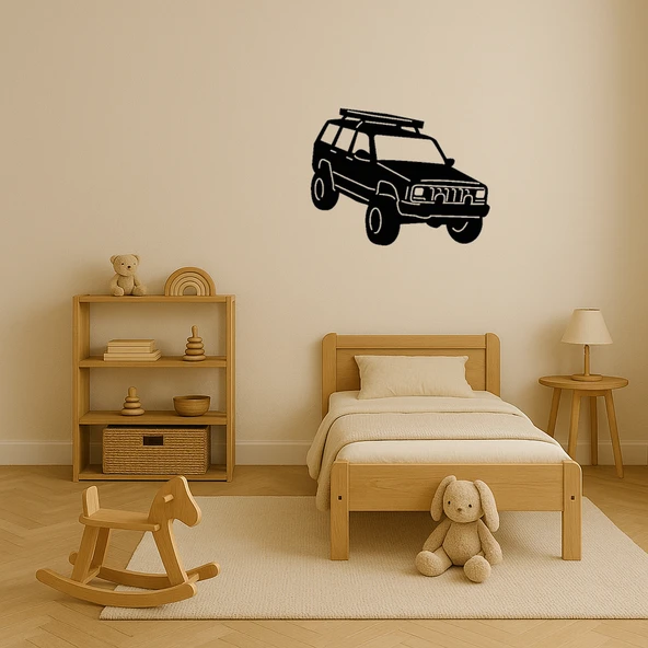 Klasik Jeep Desenli MDF Duvar Dekoru - Resim 3