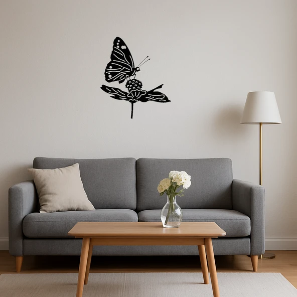 Modern Tasarımlı MDF Kelebek Tablo - Resim 4