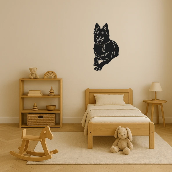 Modern Köpek Silüet Dekoratif Tablo - Resim 4