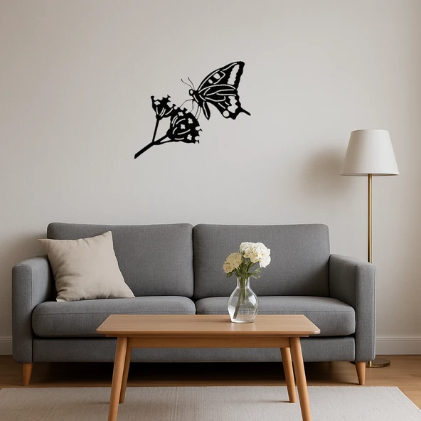 Modern Kelebek Figürlü Dekoratif Tablolar - Resim 4