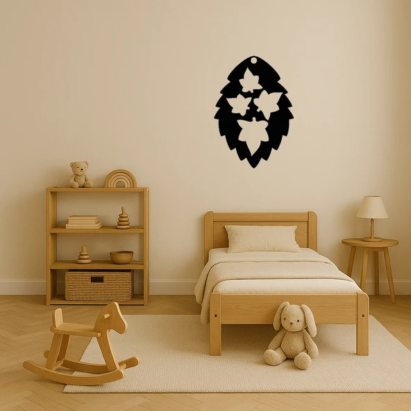 Ağaç Yaprakları Desenli MDF Duvar Tablosu - Resim 3