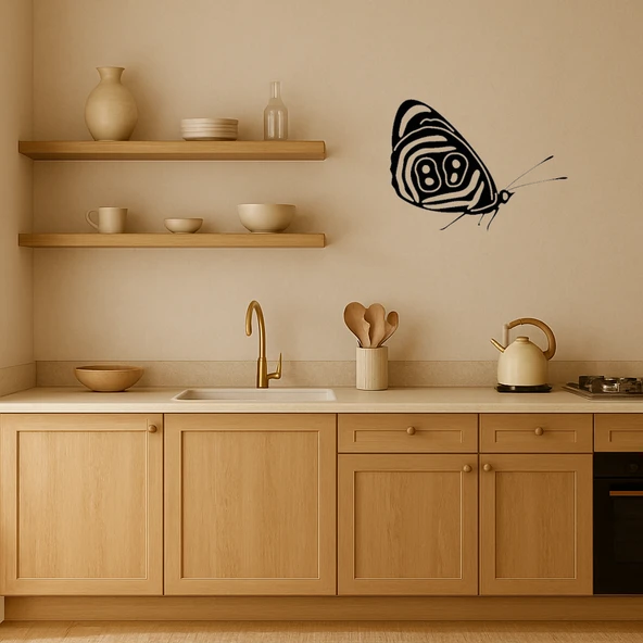 Estetik Kelebek Desenli Duvar Süsü - Resim 3