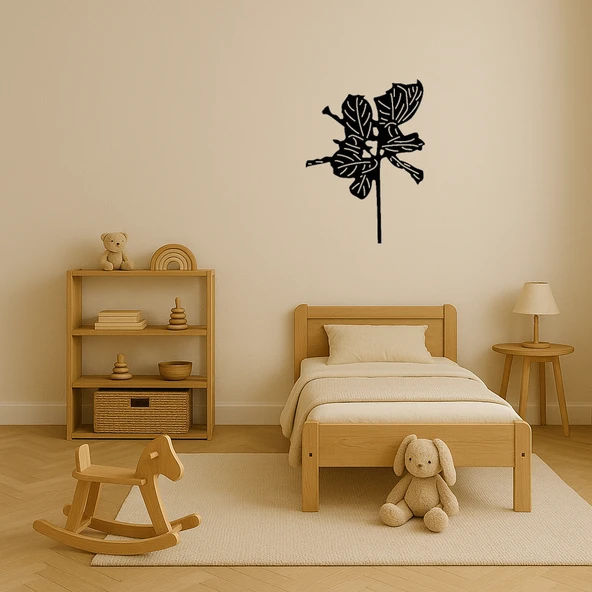 Modern Çiçek Desenli Duvar Sanatı - Resim 3