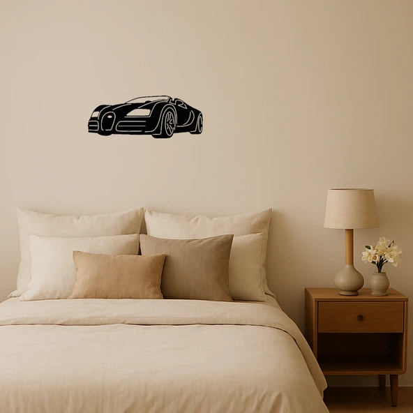 Minimalist Araba Çizimli MDF Dekoratif Tablo ürün görseli