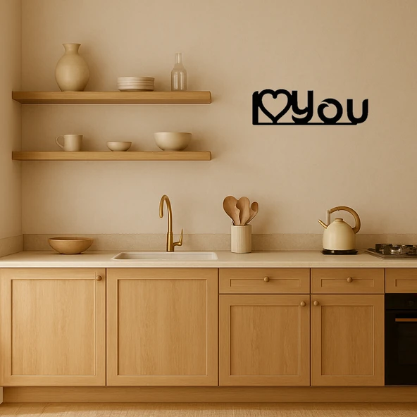 I Love You Kalpli Dekoratif İç Mekan Tablosu - Resim 3