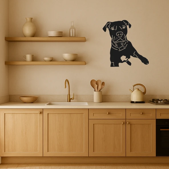 Şık Köpek Yüzü MDF Dekoratif Tablolar - Resim 2