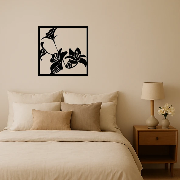 Zarif Çiçek Motifli Dekoratif Tablo ürün görseli