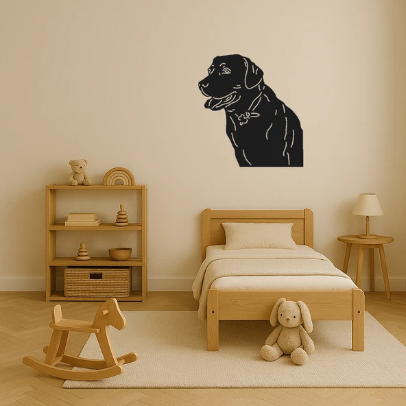 Sevimli Köpek Yüzü MDF Duvar Sanatı - Resim 4