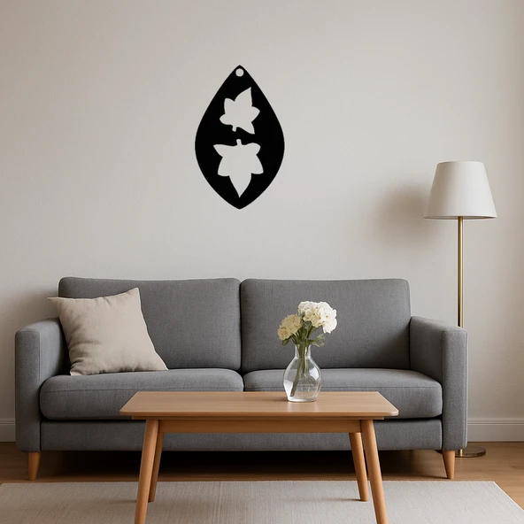 Yaprak Motifli MDF Dekoratif İç Mekan Tablosu - Resim 4