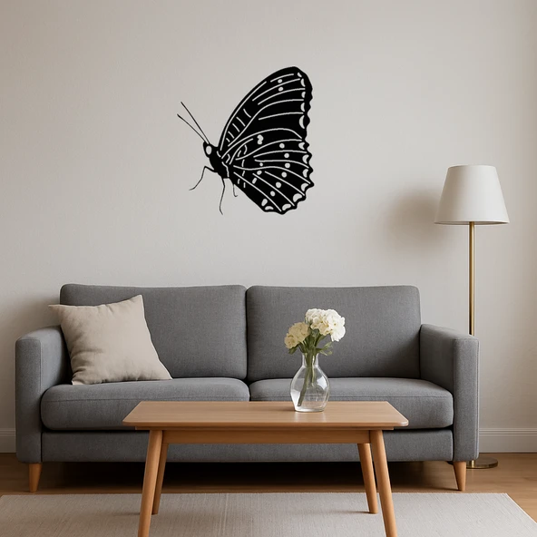 MDF Kelebek Tasarımlı Dekoratif Tablo - Resim 4