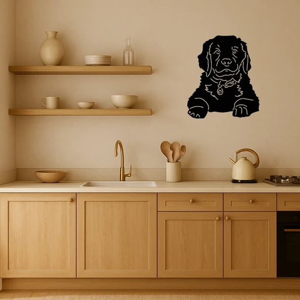 MDF Küçük Köpek Yüzü Sanatsal Tablo - Resim 2