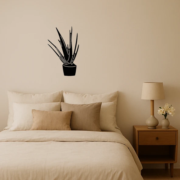 Aloe Vera Bitkisi MDF Dekoratif Tablo ürün görseli