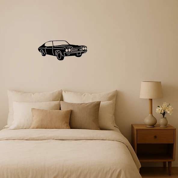 Retro Muscle Car MDF Dekoratif Tablo ürün görseli