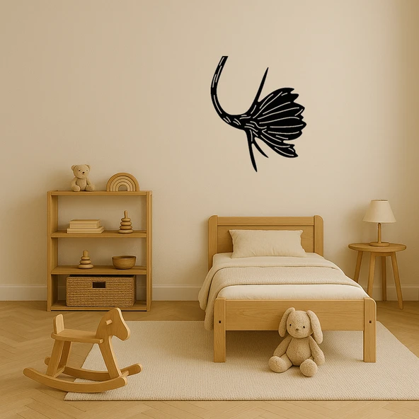 Vintage Çiçek Desenli Duvar Dekoru - Resim 3