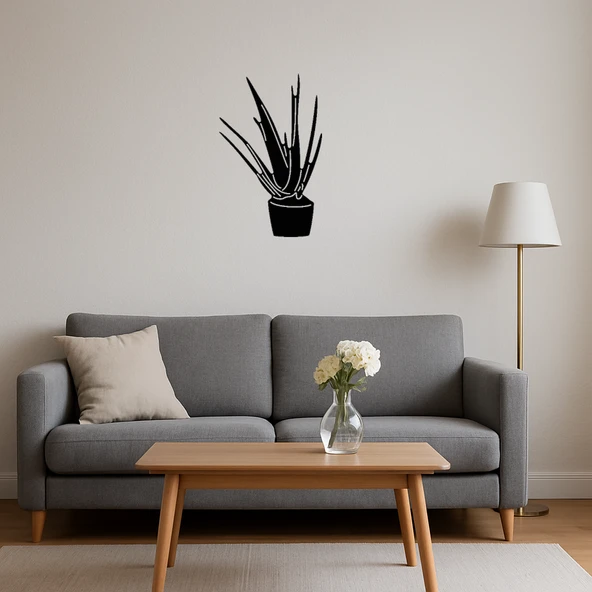 Aloe Vera Bitkisi MDF Dekoratif Tablo - Resim 4