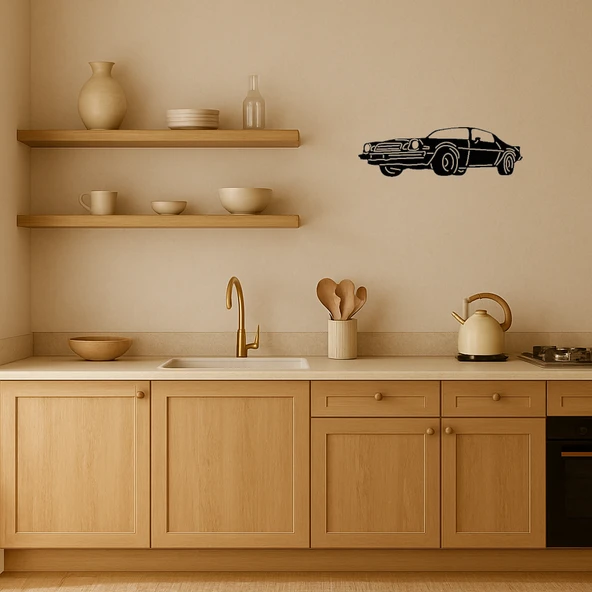 Vintage Muscle Car MDF Duvar Dekoru - Resim 2