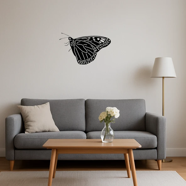 Zarif Kelebek Temalı Dekoratif Tablo - Resim 3