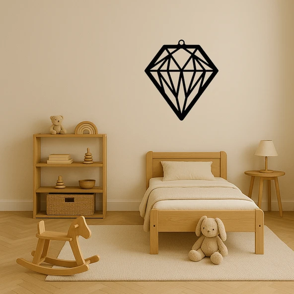 Elmas Geometrik Desenli Dekoratif Tablo - Resim 3