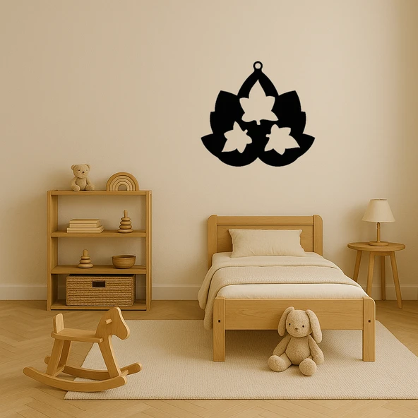 Floral Motifli MDF Dekoratif İç Mekan Tablosu - Resim 3