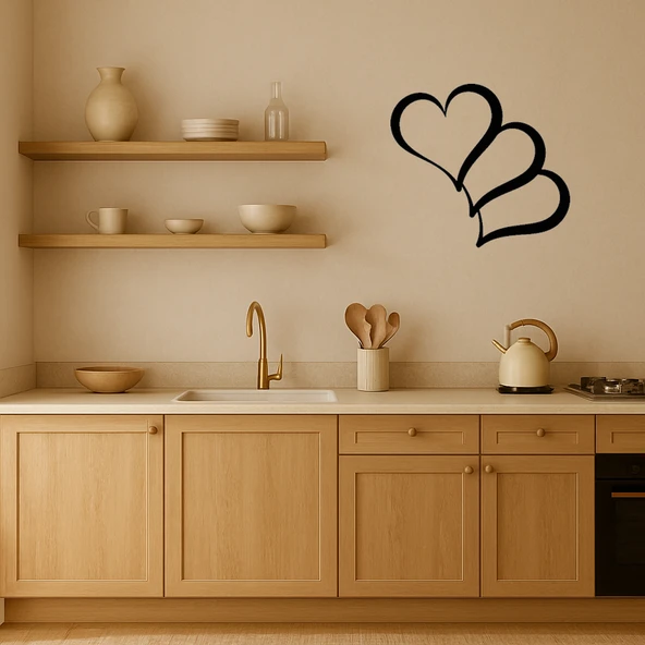 Kalp Desenli Dekoratif İç Mekan Tablo - Resim 2