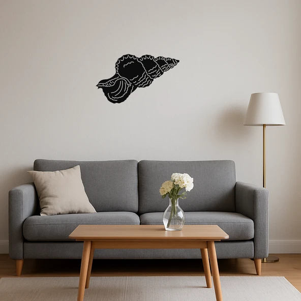 Şık Deniz Kabukları Desenli MDF Duvar Dekoru - Resim 4