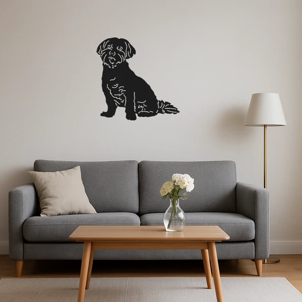 Sevimli Köpek Figürlü Dekorasyon Tablosu - Resim 4