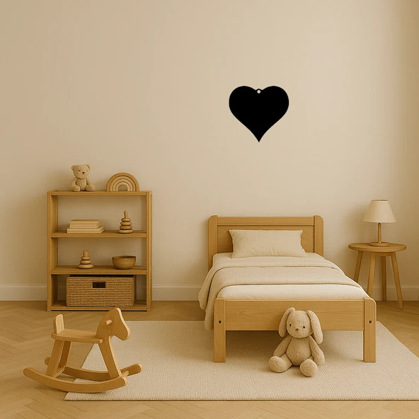 Kalp Şekilli MDF Dekoratif Duvar Tablosu - Resim 2