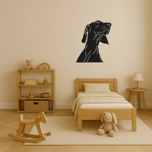 Sevimli Köpek Yüzü MDF Dekoratif Tablo - Resim 3