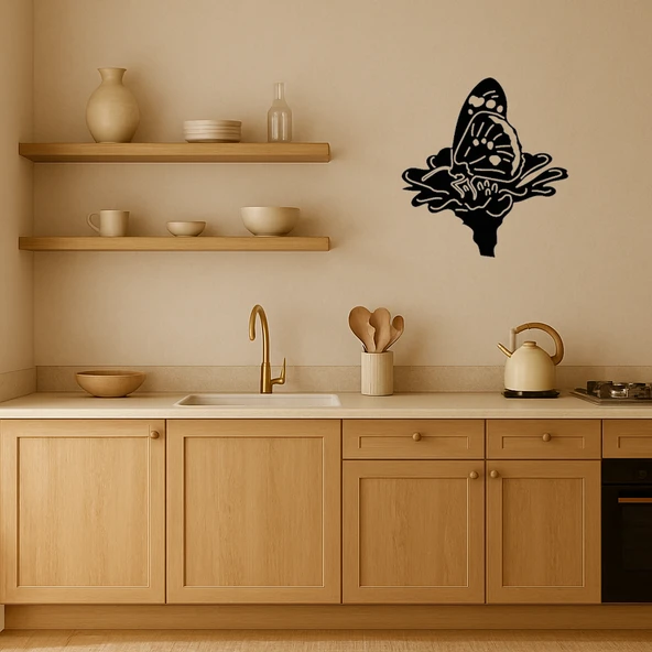 Kelebek Desenli Modern Duvar Tablosu - Resim 2