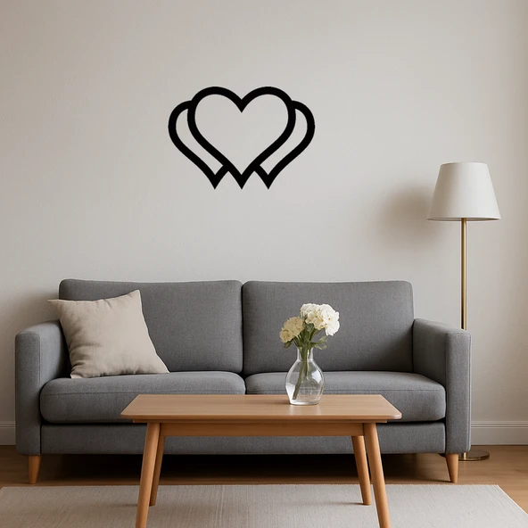 Kalp Formlu MDF Dekoratif Duvar Tablosu - Resim 4