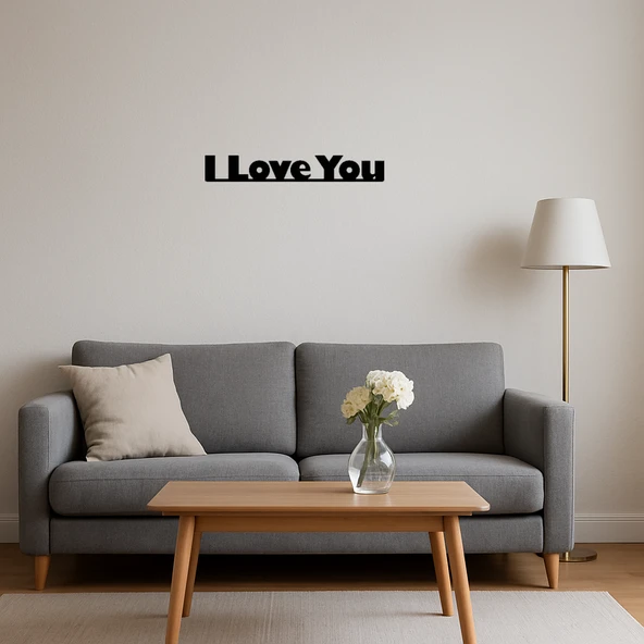 Modern I Love You MDF Duvar Tablosu - Resim 2