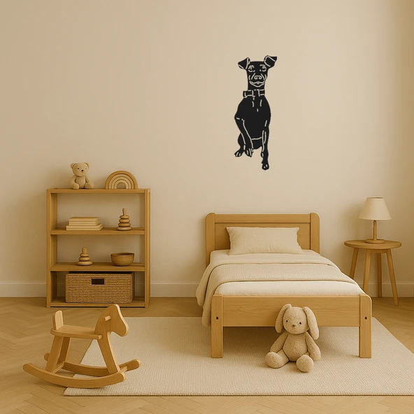 Sevimli Köpek Portresi Dekoratif Tablo - Resim 3