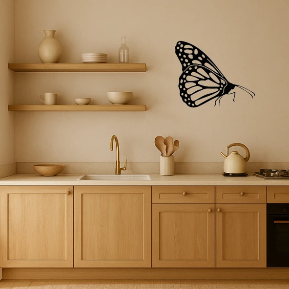 Minimalist Kelebek Duvar Sanatı - Resim 2