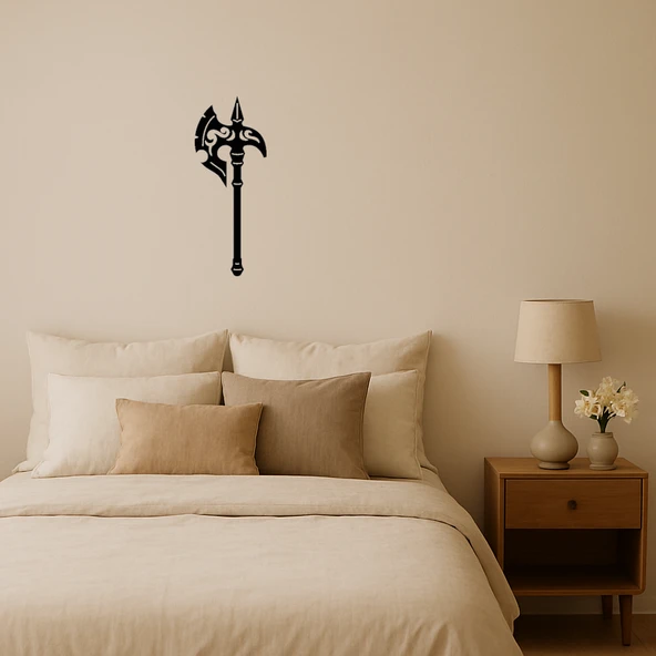 Dekoratif Tarihi Savaş Baltası MDF Tablo ürün görseli