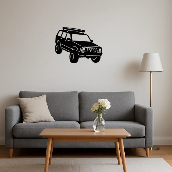 Klasik Jeep Desenli MDF Duvar Dekoru - Resim 4