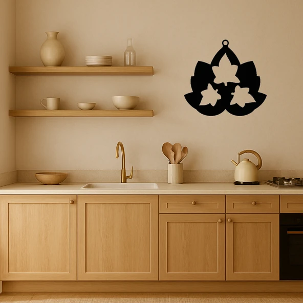 Floral Motifli MDF Dekoratif İç Mekan Tablosu - Resim 2