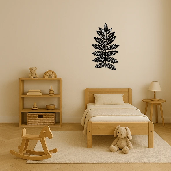 Minimalist Yaprak Tasarımlı MDF İç Mekan Tablo - Resim 3