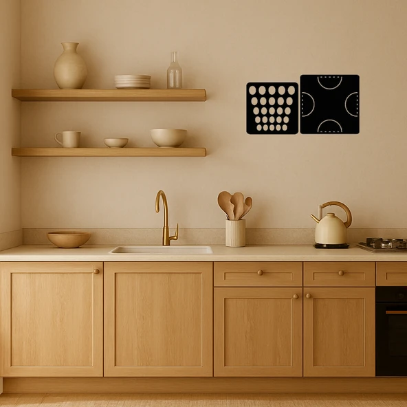 Abstrakt Tasarımlı MDF Duvar Sanatı - Resim 3