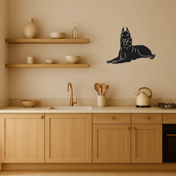 Şık Köpek Silüetli Duvar Dekoru - Resim 2