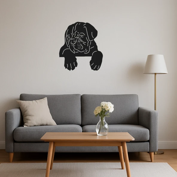 Köpek Yüzü Tasarımlı MDF Dekoratif Tablo - Resim 4