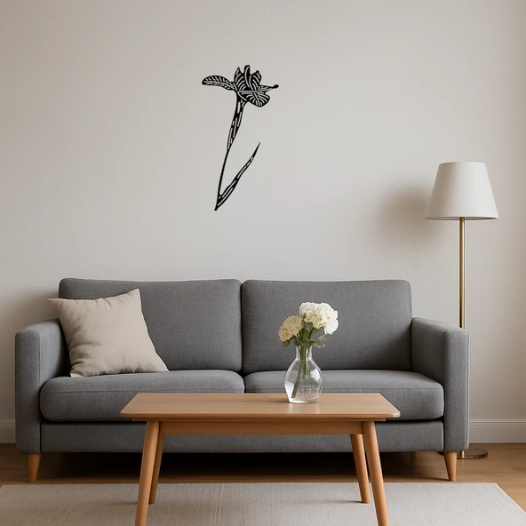 Abstrakt Çiçek Desenli Dekoratif Tablo - Resim 4