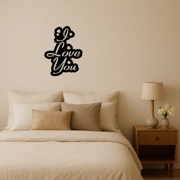 I Love You Yazılı Dekoratif Tablo ürün görseli