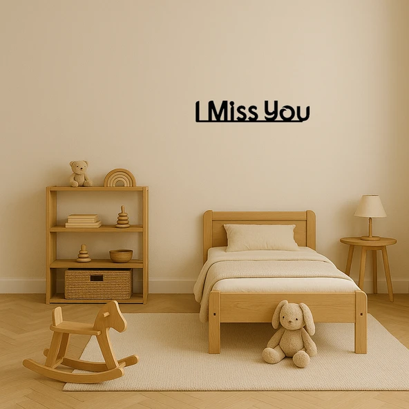 Özlem Dolu I Miss You Dekoratif MDF Tablo - Resim 2