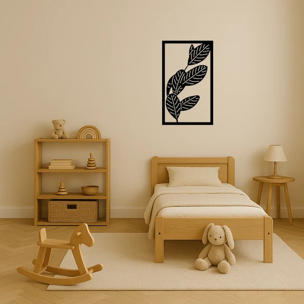 Dal ve Yaprak Desenli Dekoratif Tablo - Resim 3