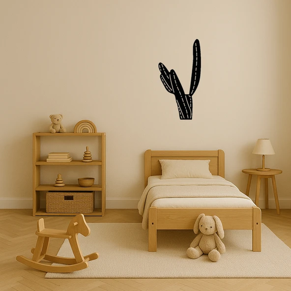 Modern Kaktüs Tasarımlı MDF Duvar Tablosu - Resim 3