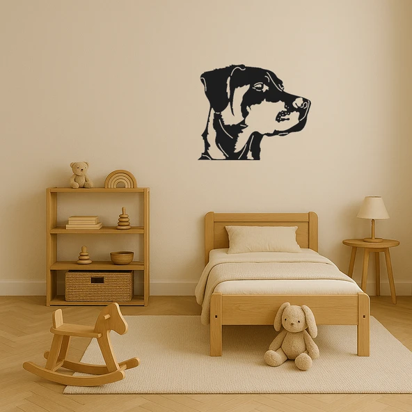 Minimalist Köpek Yüzü MDF Tablosu - Resim 3