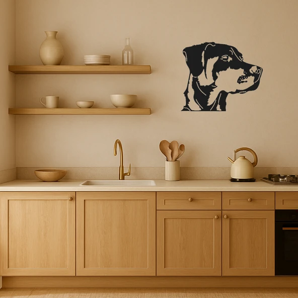 Minimalist Köpek Yüzü MDF Tablosu - Resim 2