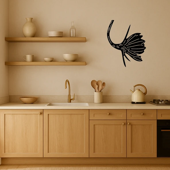 Vintage Çiçek Desenli Duvar Dekoru - Resim 2