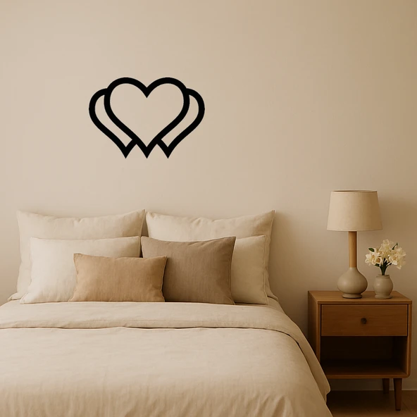 Kalp Formlu MDF Dekoratif Duvar Tablosu ürün görseli